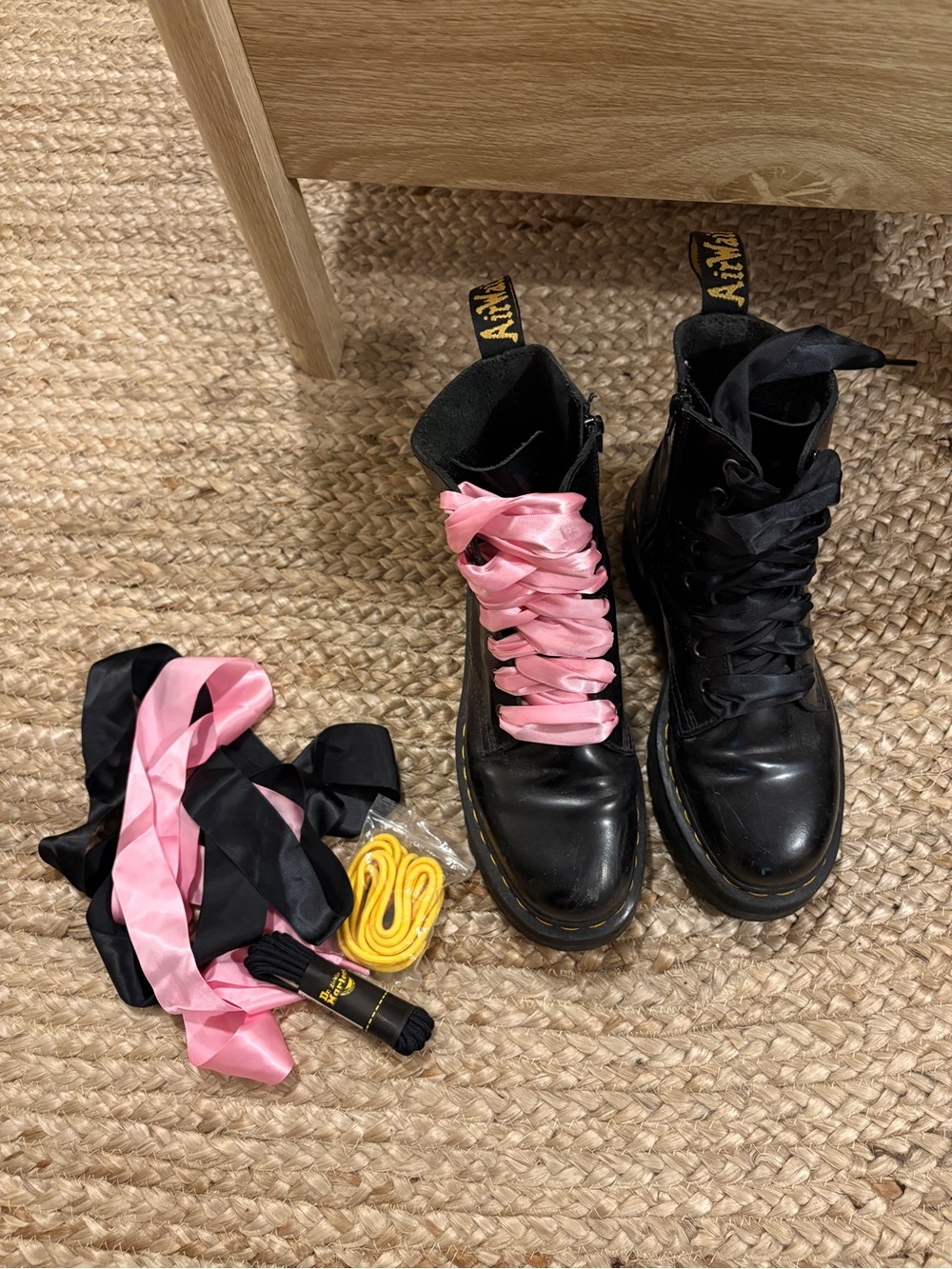 Black Dr. Martens Jadon II platform boots